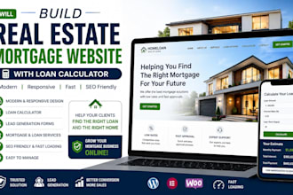 build real estate mortgage website with loan calculator