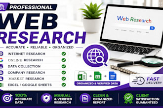 do web research, data collection and internet research