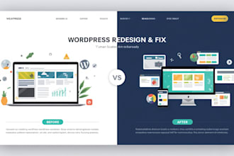 fix or redesign brizy website, divi, elementor website redesign weebly website