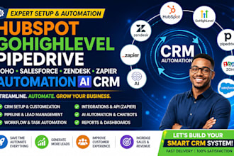 hubspot gohighlevel pipedrive zoho salesforce zendesk zapier automation ai crm