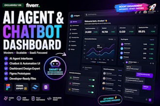 design ai agent, chatbot, and automation dashboard UI UX