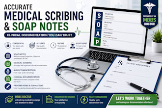 provide accurate medical scribing and soap notes