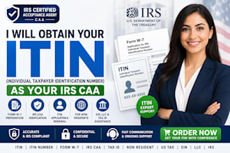obtain your itin individual taxpayer number as irs caa
