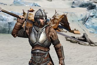 create custom armor weapon character animation for skyrim fallout 4 ffxiv sfm vr