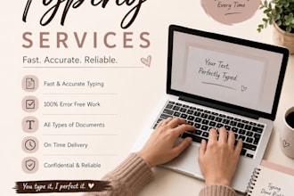 can do fast copy typing and image to text professionally