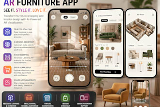 develop augmented reality, furniture ar, real estate ar, navigation ar app