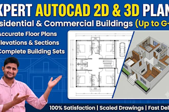 draw professional autocad 2d 3d floor plans