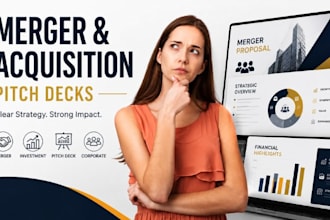 design merger presentation ma pitch deck corporate investment slides