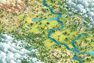 design a vector map illustration