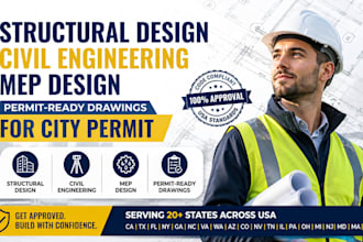 structural design, civil engineering, mep for city permit