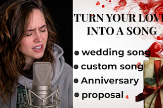 create a heartfelt personalized custom surprise song, birthday gifts and wedding
