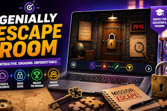 design an interactive genially escape room for education and training