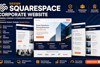 design squarespace corporate website business company consulting website