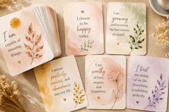 affirmation motivational cards deck scripture flashcards oracle cards box game