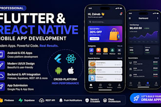 develop flutter or react native mobile app