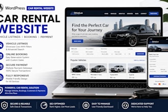 build wordpress car rental website,vehicle listings,booking and payment website