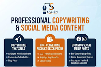 write catchy copywriting work,product descriptions