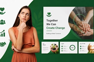 design nonprofit fundraising pitch deck, charity presentation, donor proposal