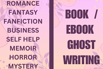 ghostwrite your french fiction, nonfiction ebook, novel, or kindle book
