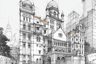 make architecture and city landscape for commercial using