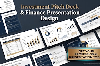 design investment pitch decks reports budget banking finance presentation design