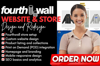 setup fourth wall store design fourthwall website design fourthwall merch pod