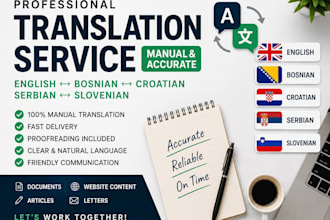 translate english to bosnian, croatian, serbian and slovenian