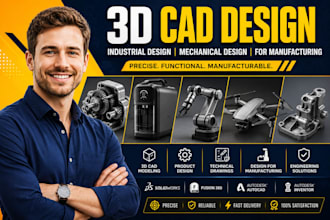 3d cad design industrial product design mechanical design for manufacturing cad
