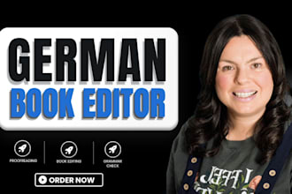 natively proofread and edit german text, german book as a german proofreader