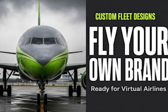 design custom airplane livery and msfs livery for flight simulator in 24h