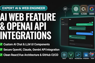 integrate ai features, llm interfaces, chat bot into your web apps