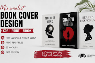 design a modern minimalist book cover for KDP and kindle