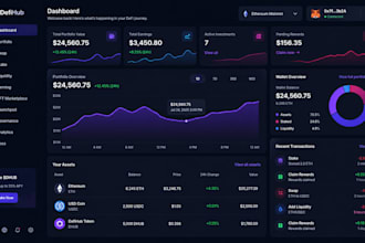develop web3 dapp smart contracts on ethereum solana with defi staking