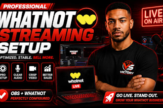 configure whatnot obs setup for card breaks, auctions, and sales