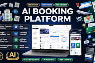 build event qr booking ticket hotel flight reservation app ai ar booking system