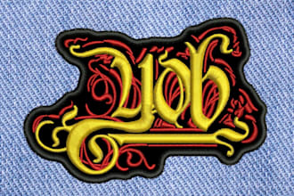 design logo of stoner rock doom psychedelic metallic