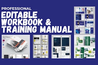 do editable workbook layout, training manual, booklet for employee HR companies