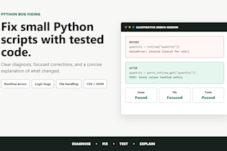 fix and improve your small python script with tested code