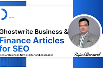 ghostwrite business and finance articles for SEO