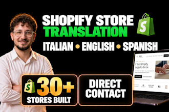 translate your shopify content into italian english or spanish