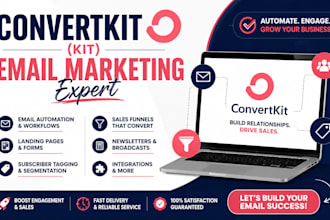 setup convertkit email automation, funnels, forms and newsletters