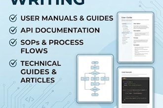 do professional technical writing and user manual documents