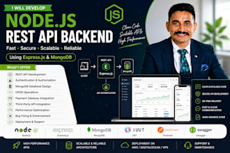 develop nodejs rest API backend using express and mongodb
