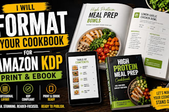 format your cookbook for amazon KDP print and ebook