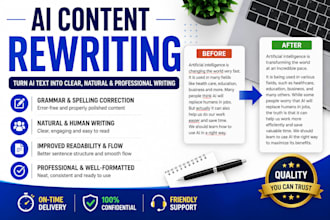 rewrite ai generated content into natural human writing