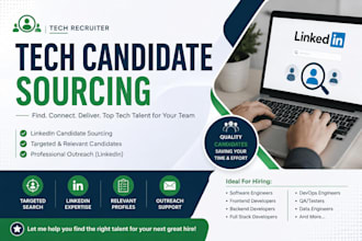 source and reach out to tech candidates on linkedin