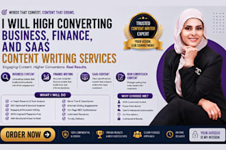 high converting business, finance, and saas content writing services