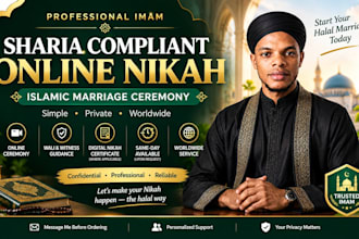 conduct your same day online islamic nikah ceremony