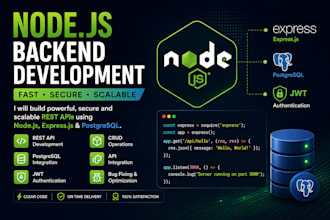 develop nodejs expressjs rest API with postgresql