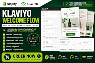 shopify email welcome sequence with klaviyo automation for supplements store